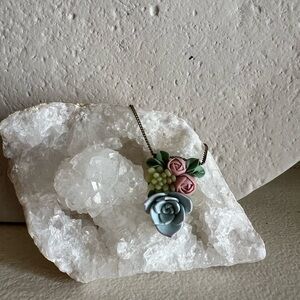 ETEN IREN Succulent Pendant Necklace Clay Art Cactus Plant artisan Etsy